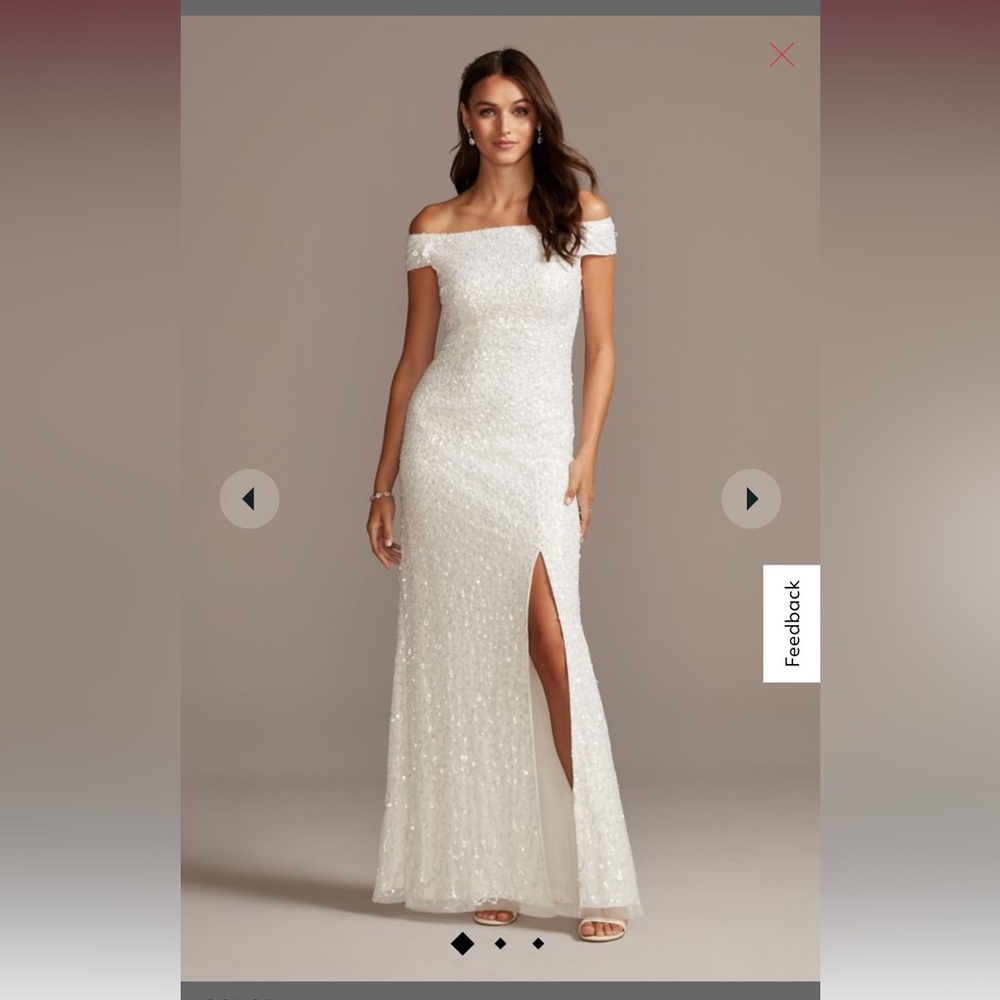 David’s Bridal sequins wedding dress!